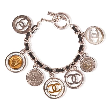 chanel vintage coin bracelet|authentic chanel charm bracelets.